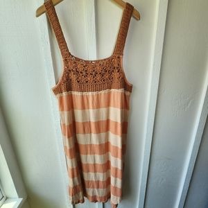 Free People Sayulita Combo Striped Tank Dress Free People Tunic Size Large Boho